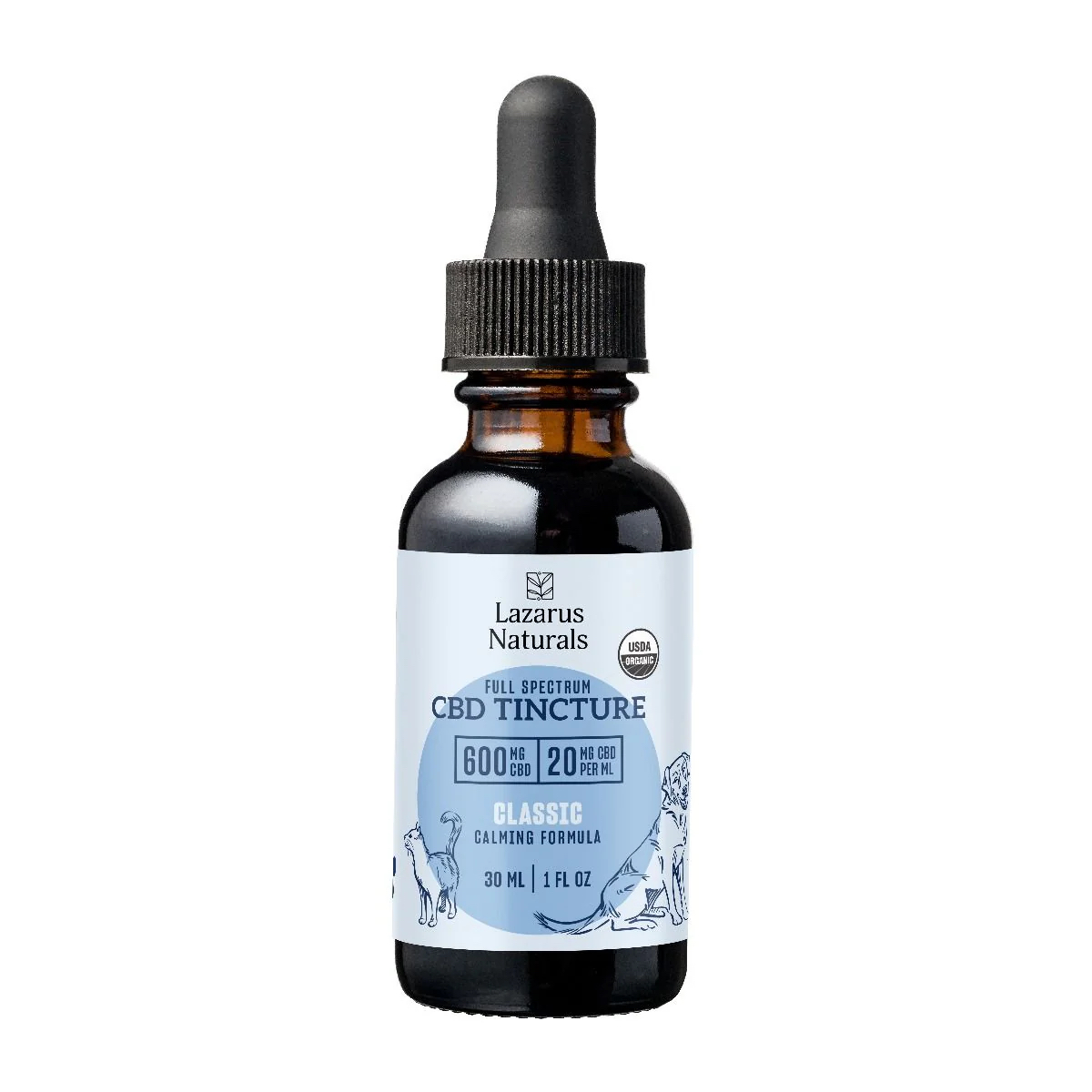 Lazurus Natural’s Classic Calming Pet CBD Oil Tincture