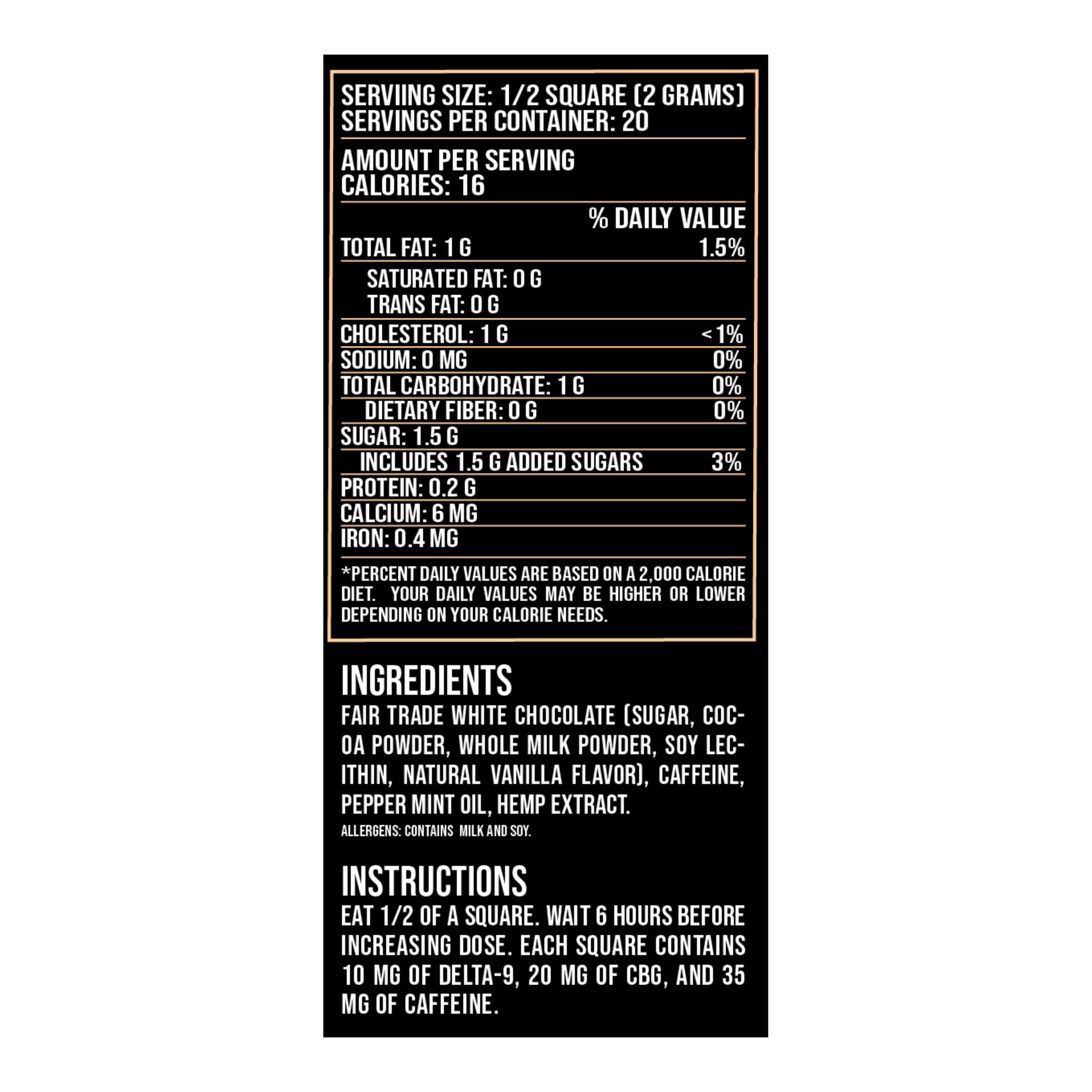 Energy Peppermint White Chocolate Bar - Image 2