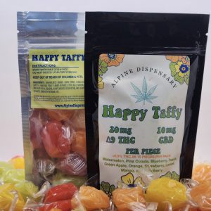 Happy Taffy - 10 pc - 20mg d9 THC and 10 mg CBD per piece